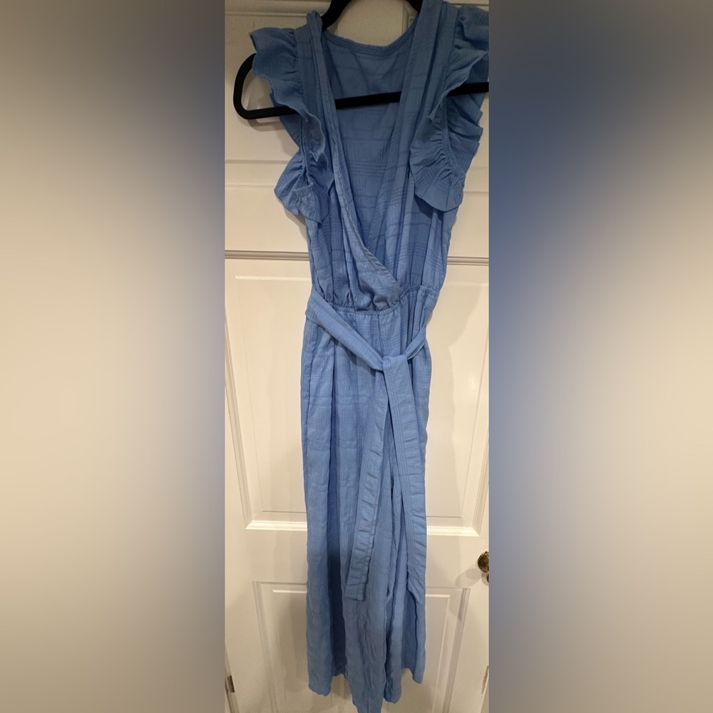 Blue Sleeveless Jumpsuit